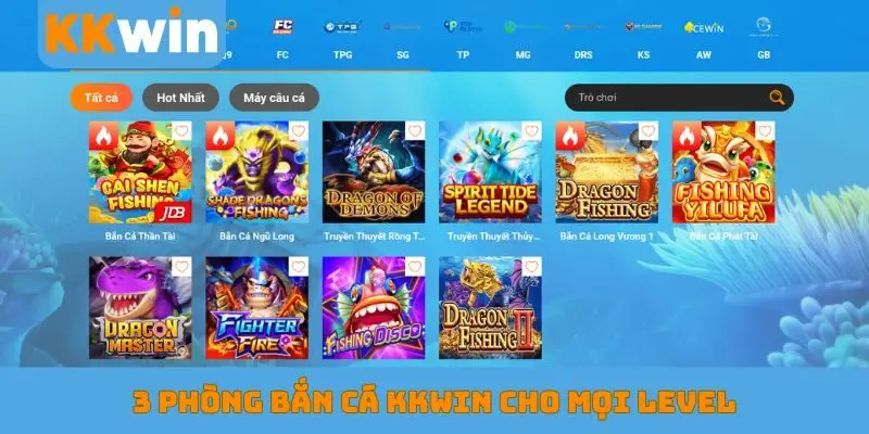 Khám phá sảnh bắn cá KKWIN độc quyền